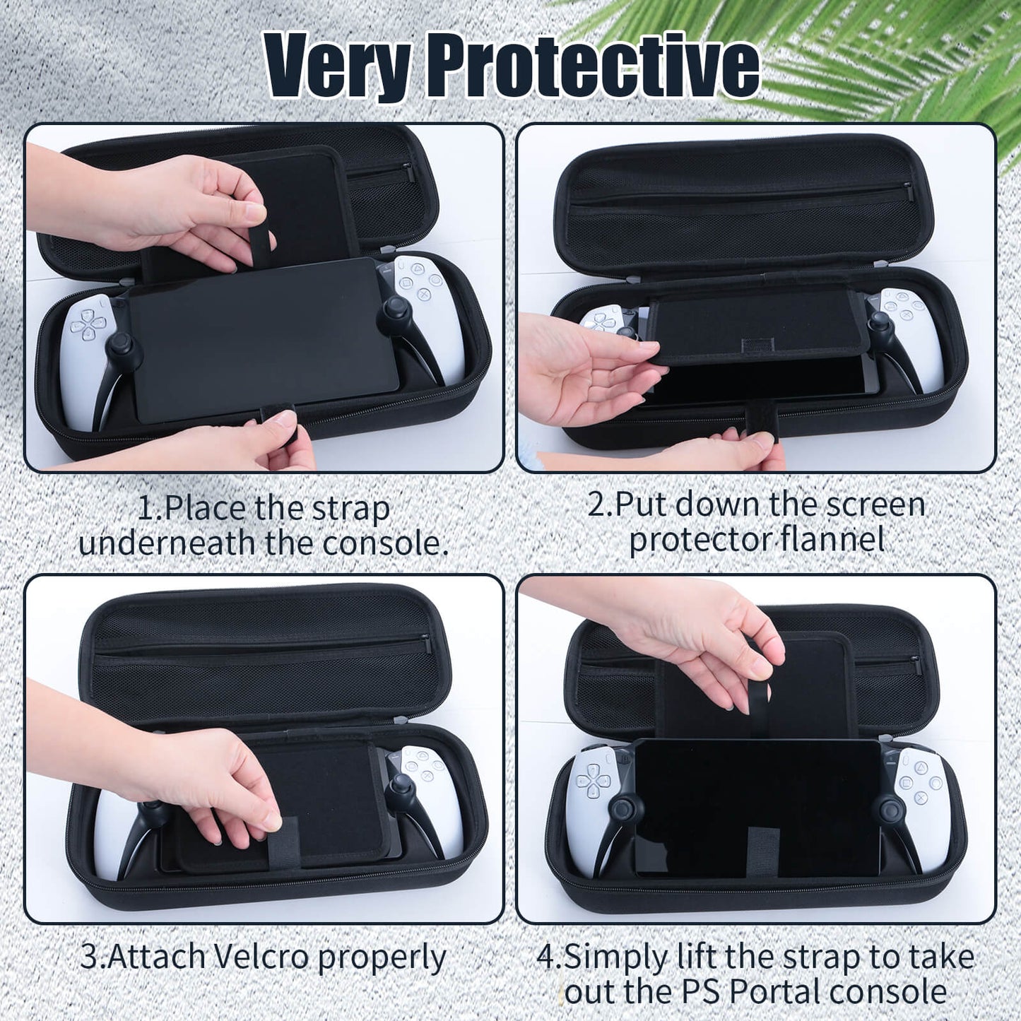 PlayStation Portal Remote Player Carrying Case, PS5 Portal Hard Carrying Case - Black