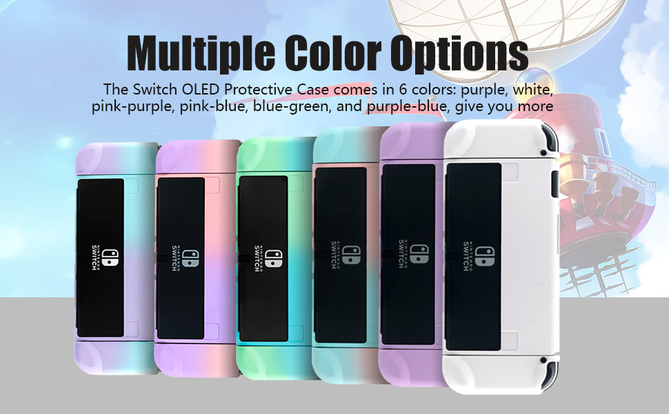 Switch OLED Protective Case, Nintendo Switch OLED Cover Case - BlueGreen