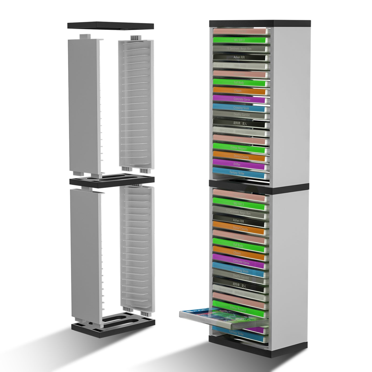 Game Card Box Storage Stand for PS5 Nintendo Switch Xbox Games, Storage Tower for Nintendo Switch, Xbox Game Card Box Holder Vertical Stand - for Video Games 36 PCS - ECHZOVE