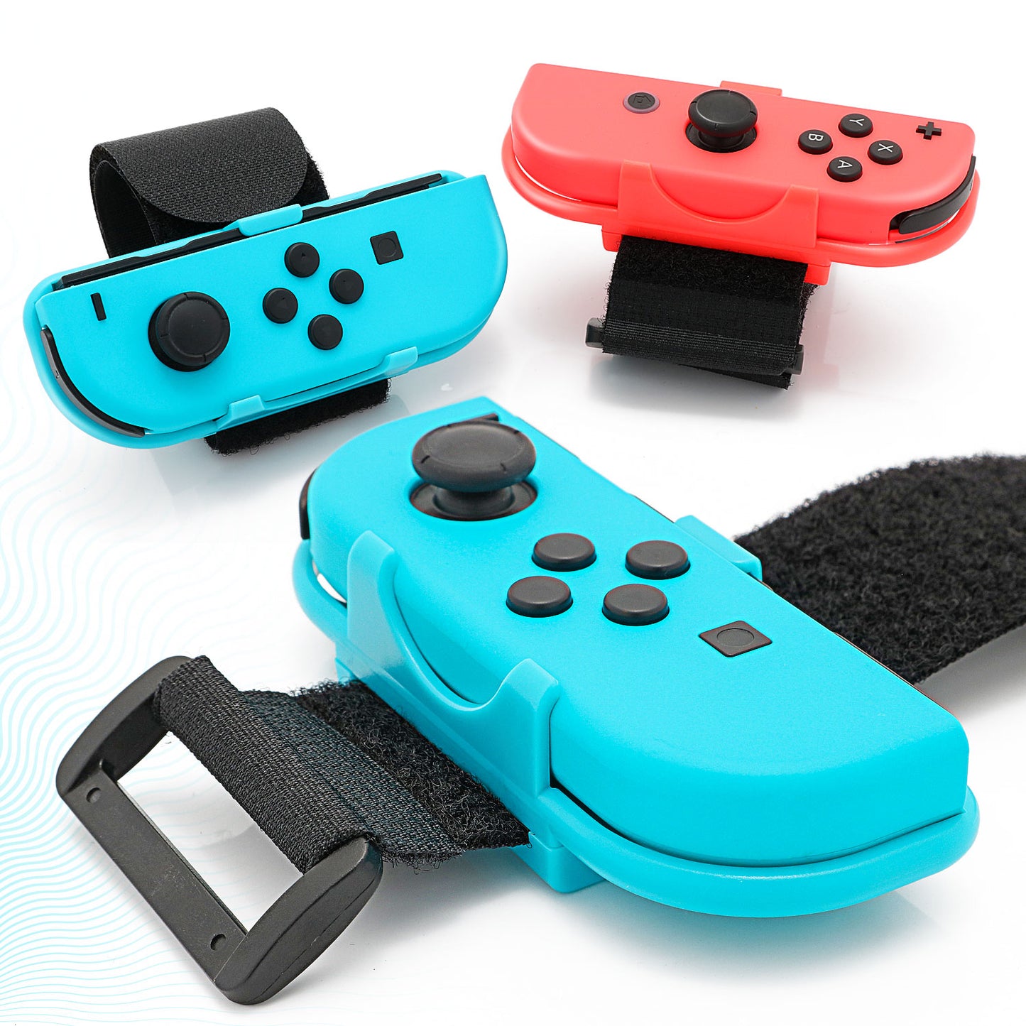 Wrist Bands for Just Dance 2020 2019 Switch - Blue and Red (Fit for Thin Wrist - 3.15-7.5 inches Wrist Circumference) - ECHZOVE