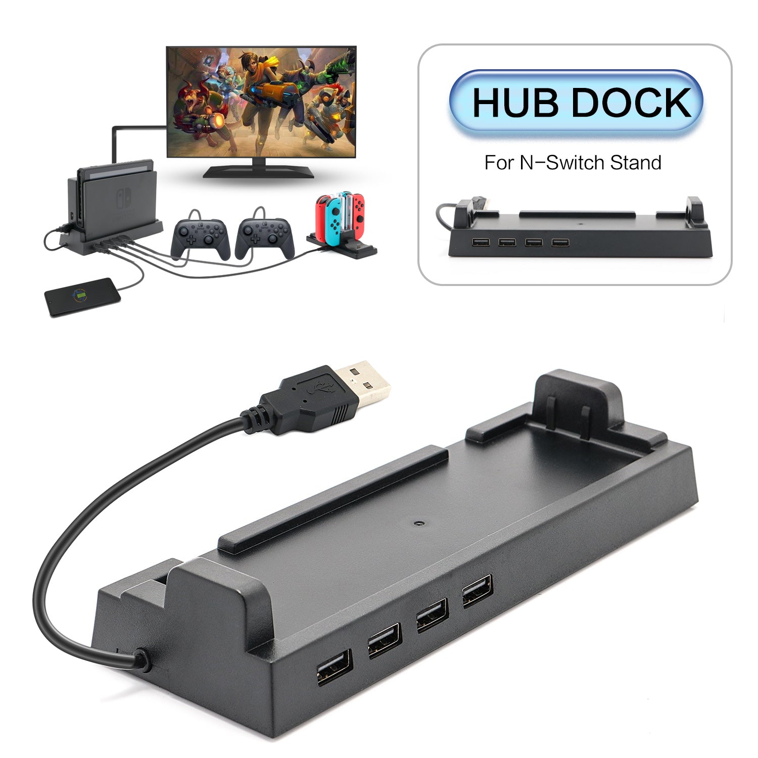 Switch HDMI Dock, Portable TV Dock for Nintendo Switch, Compact Switch –  ECHZOVE