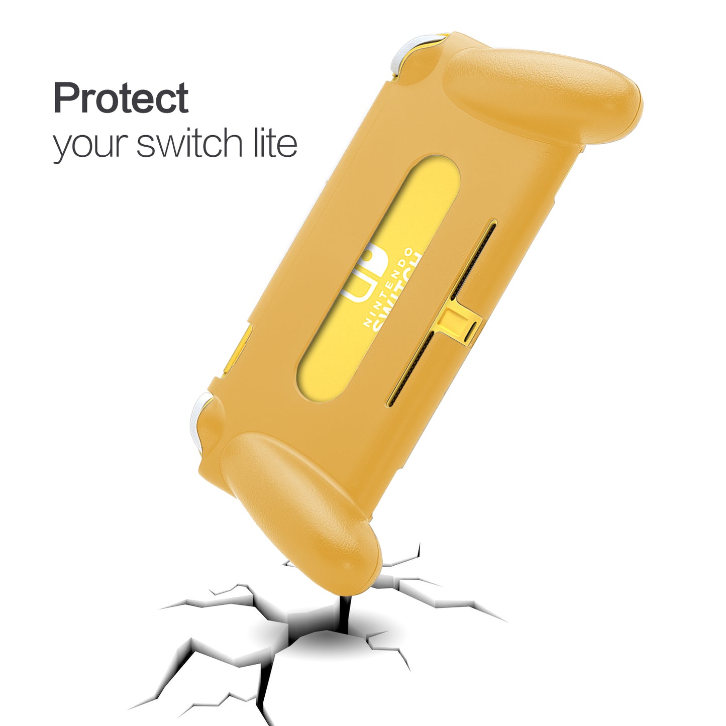 Grip for Nintendo Switch Lite, Comfortable and Ergonomic Switch Lite Grip - Accessories for Nintendo Switch Lite (Yellow) - ECHZOVE