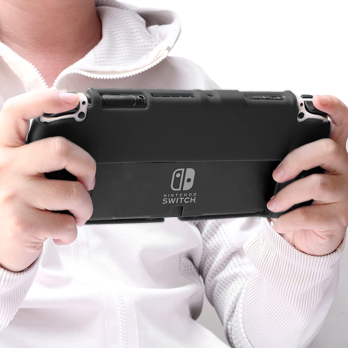 Switch OLED Protective Case, TPU Case Cover for Switch OLED Model - Black