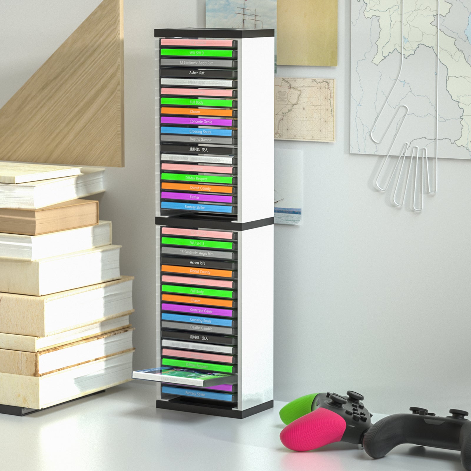 Game Card Box Storage Stand for PS5 Nintendo Switch Xbox Games, Storage Tower for Nintendo Switch, Xbox Game Card Box Holder Vertical Stand - for Video Games 36 PCS - ECHZOVE
