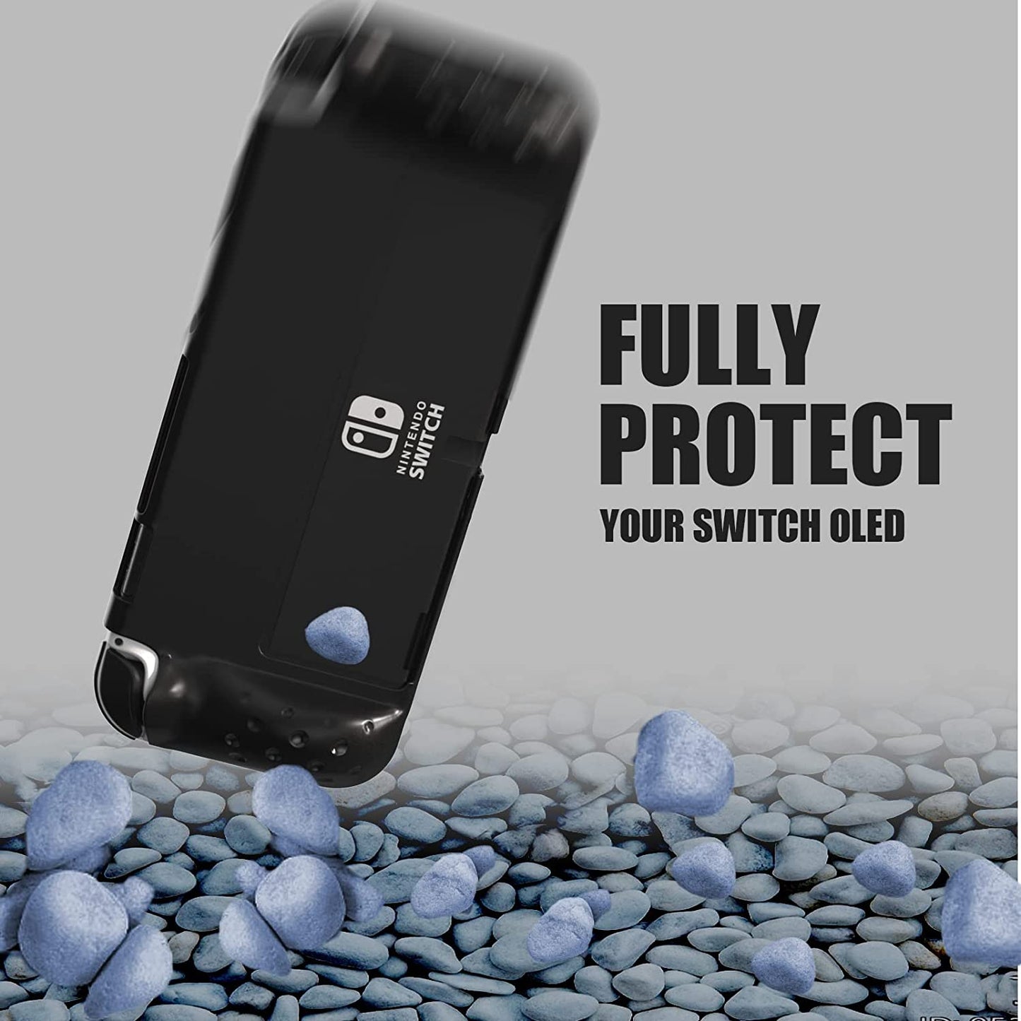 Switch OLED Protective Case, TPU Case Cover for Switch OLED Model - Black
