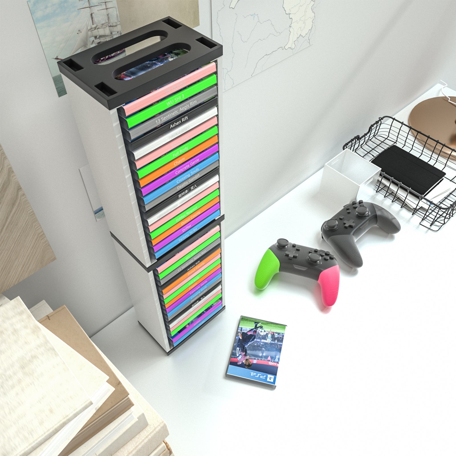 Game Card Box Storage Stand for PS5 Nintendo Switch Xbox Games, Storage Tower for Nintendo Switch, Xbox Game Card Box Holder Vertical Stand - for Video Games 36 PCS - ECHZOVE