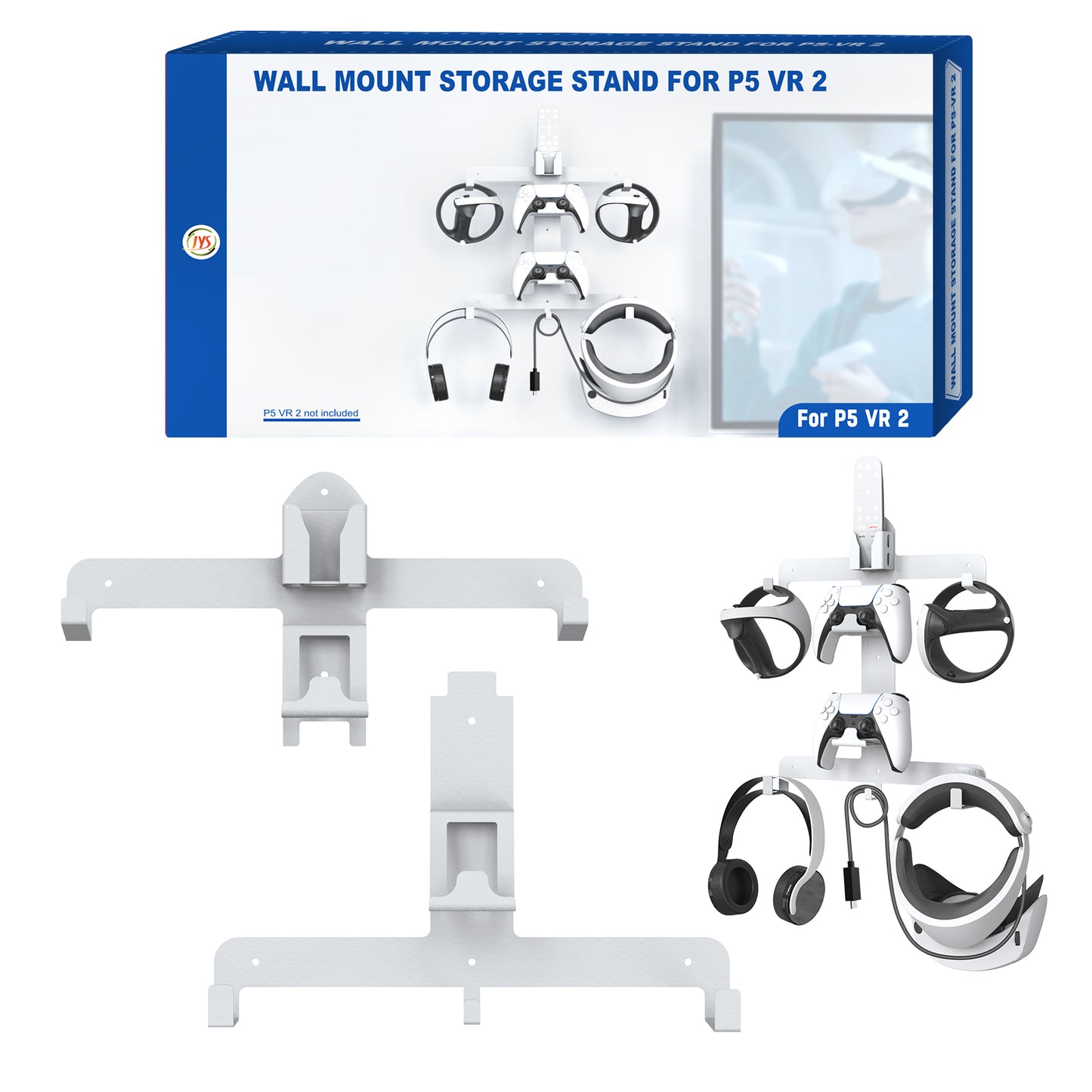 PS VR2 Wall Mount Storage Stand for PS5 Controller and PS VR2 Accessories