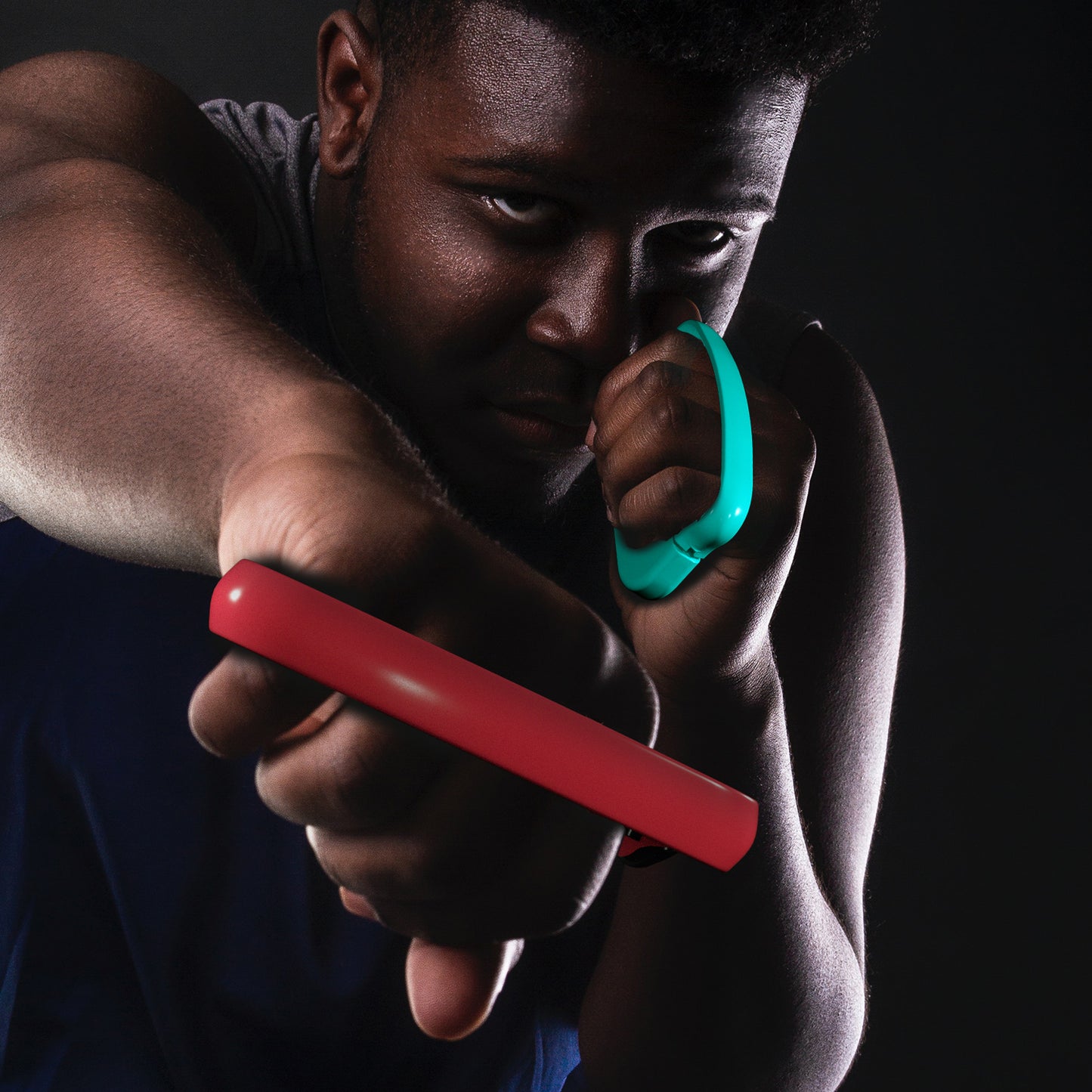 Grip for Switch Fitness Boxing, Handle for Nintendo Switch Boxing - 2 Packs ( Blue and Red) - ECHZOVE