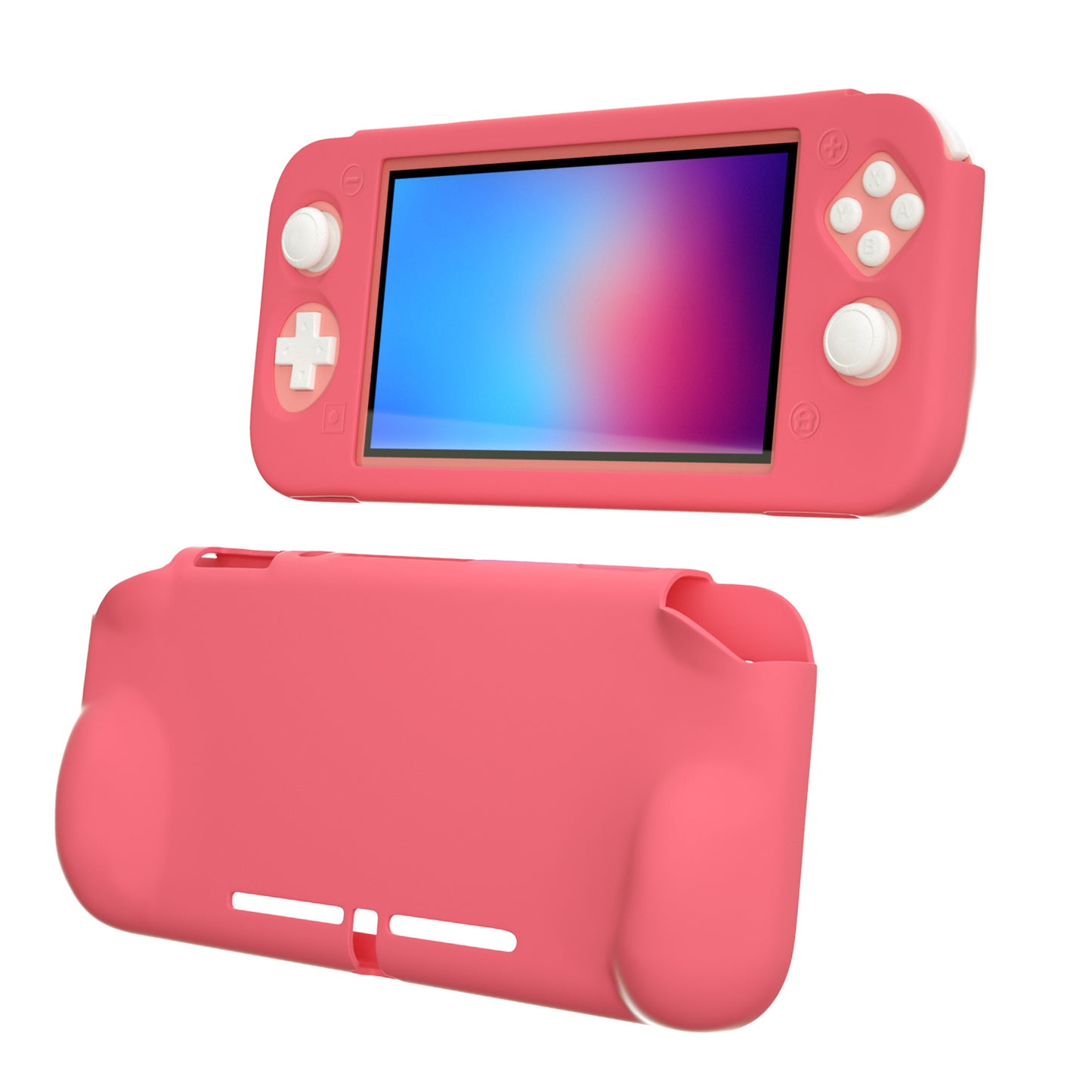 Grip Case for Nintendo Switch Lite, Silicone Case for Nintendo Switch Lite - Coral - ECHZOVE