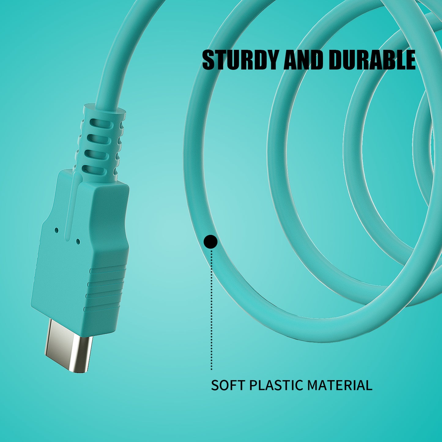 USB C Charger for Nintendo Switch, Fast Charging Cable for Nintendo Switch, MacBook, Pixel C, LG Nexus 5X G5, Nexus 6P/P9 Plus, One Plus 2, Sony XZ and More - Turquoise (4.92ft) (Animal Crossing New Horizons Theme) - ECHZOVE