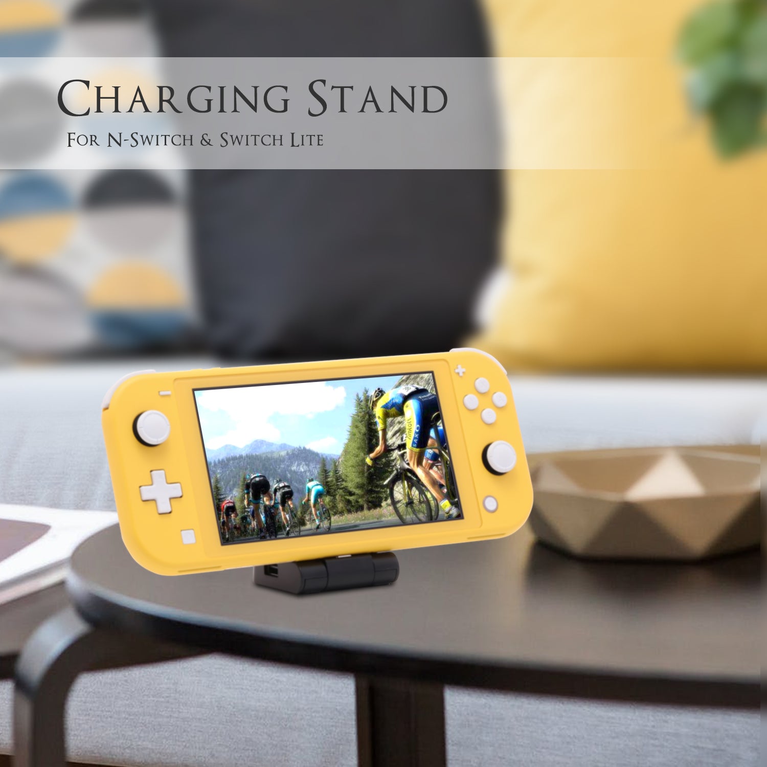 Charging Dock for Nintendo Switch Lite, Mini Portable Charging Station for Nintendo Switch with USB HUB - ECHZOVE