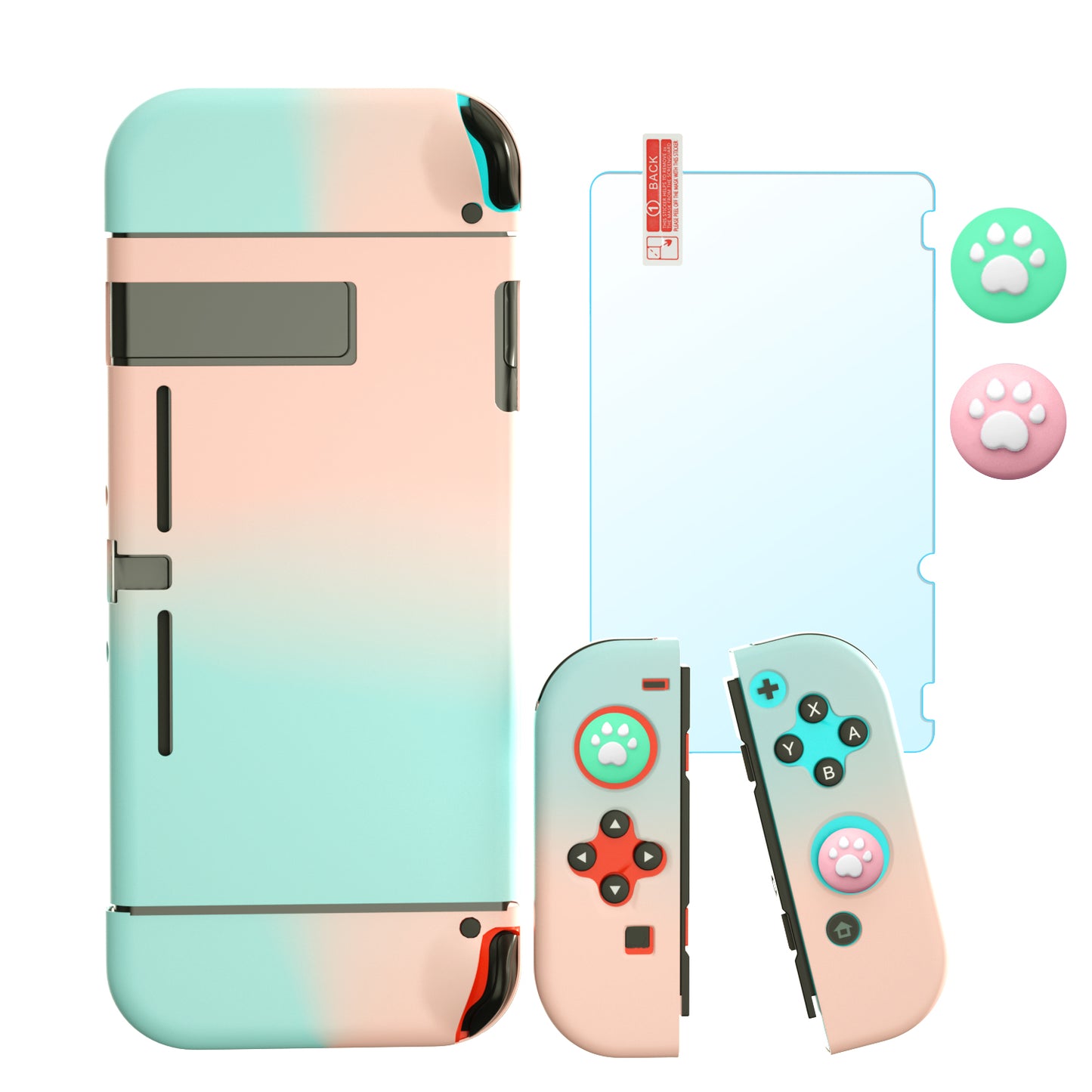 Hard Cover Case for Nintendo Switch, Protective Case for Nintendo Switch with Screen Protector and Thumb Grips - ECHZOVE