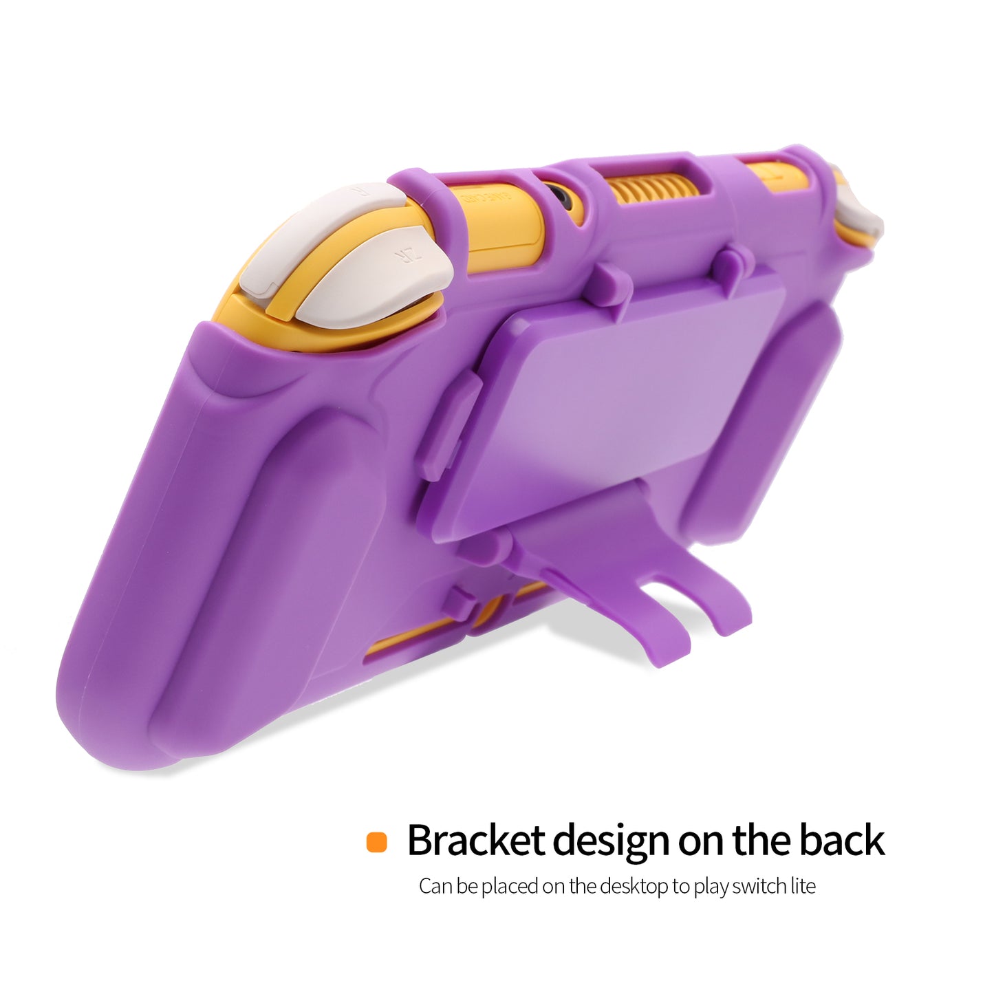 Purple Case for Nintendo Switch lite, Protective Case for Nintendo Switch lite with Game Card Storage and Kickstand - Purple - ECHZOVE