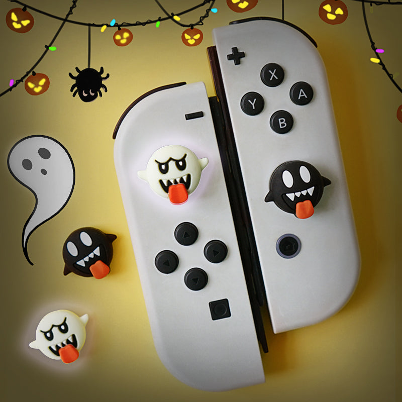 nintendo switch oled thumb grips ghost