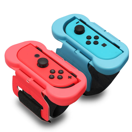 Wrist Band for Just Dance 2020 - Nintendo Switch Standard Edition - 2 Packs (Fit for 4.72-7.5 inches Wrist Circumference) - Blue and Red - ECHZOVE