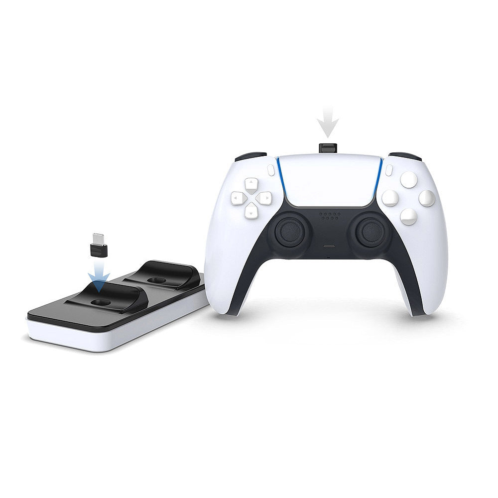 PS5 Controller Charger, PS5 Pro Controller Charging Stand Station with Dual Charger, PS5 Pro Controller Dock Charger for PS5 with Two Type-C Adapter - ECHZOVE
