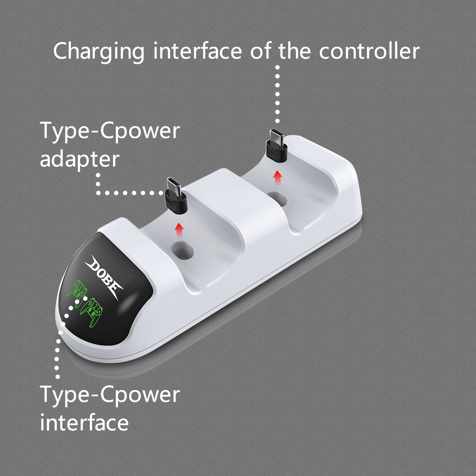 PS5 Controller Charger, PS5 Controller Charger Station, Charging Dock for Playstation 5 Controller - ECHZOVE