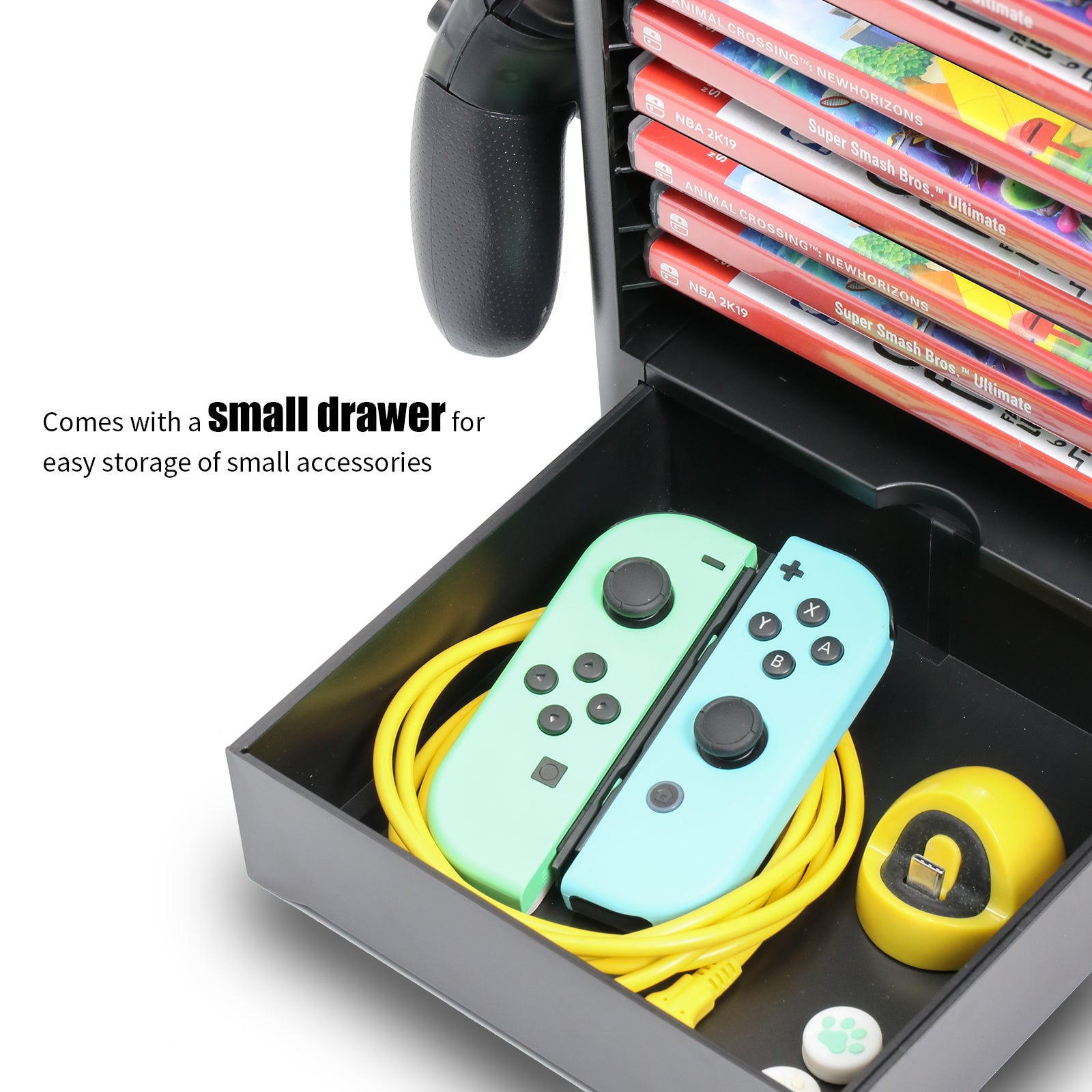 Organizer for Ninendo Switch, Storage Stand for PS5 PS4 Xbox Nintendo Switch Accessories, Joy-Con Controllers, Pro Controllers, Headsets, Game Cards - ECHZOVE