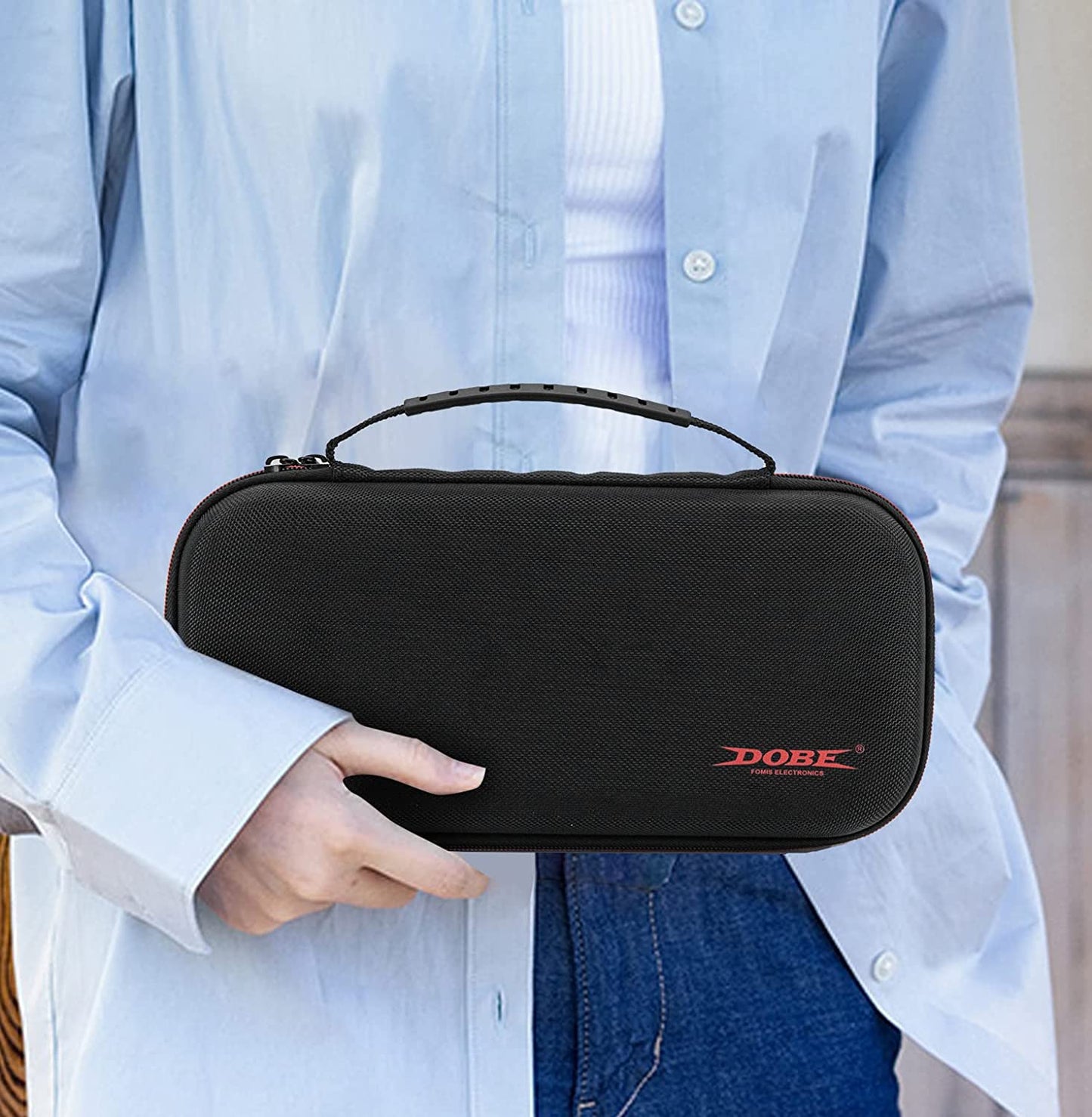 Switch OLED Controller Grip, Ergonomic Controller for Switch OLED and Switch with Gravity Induction of Six-Axis Gyroscope, Double Motor Vibration, Large Grip with Storage Bag and Game Card Case