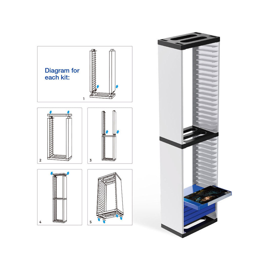 Game Card Box Storage Stand for PS5 Nintendo Switch Xbox Games, Storage Tower for Nintendo Switch, Xbox Game Card Box Holder Vertical Stand - for Video Games 36 PCS - ECHZOVE