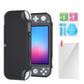 ECHZOVE TPU Case Compatible with Nintendo Switch Lite, Clear Protective Case Compatible with Switch Lite with Tempered Glass Screen Protector - Gray