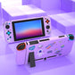 Dockable Switch Purple Case for Girls – Cute Kawaii Soft TPU Protective Cover with Thumb Grips and Screen Protector Compatible with Standard Nintendo Switch Only