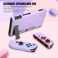 Switch Purple Case, Switch Case with Screen Protector and Cute Thumb Grips, Switch Hard Shell Case Protector Purple