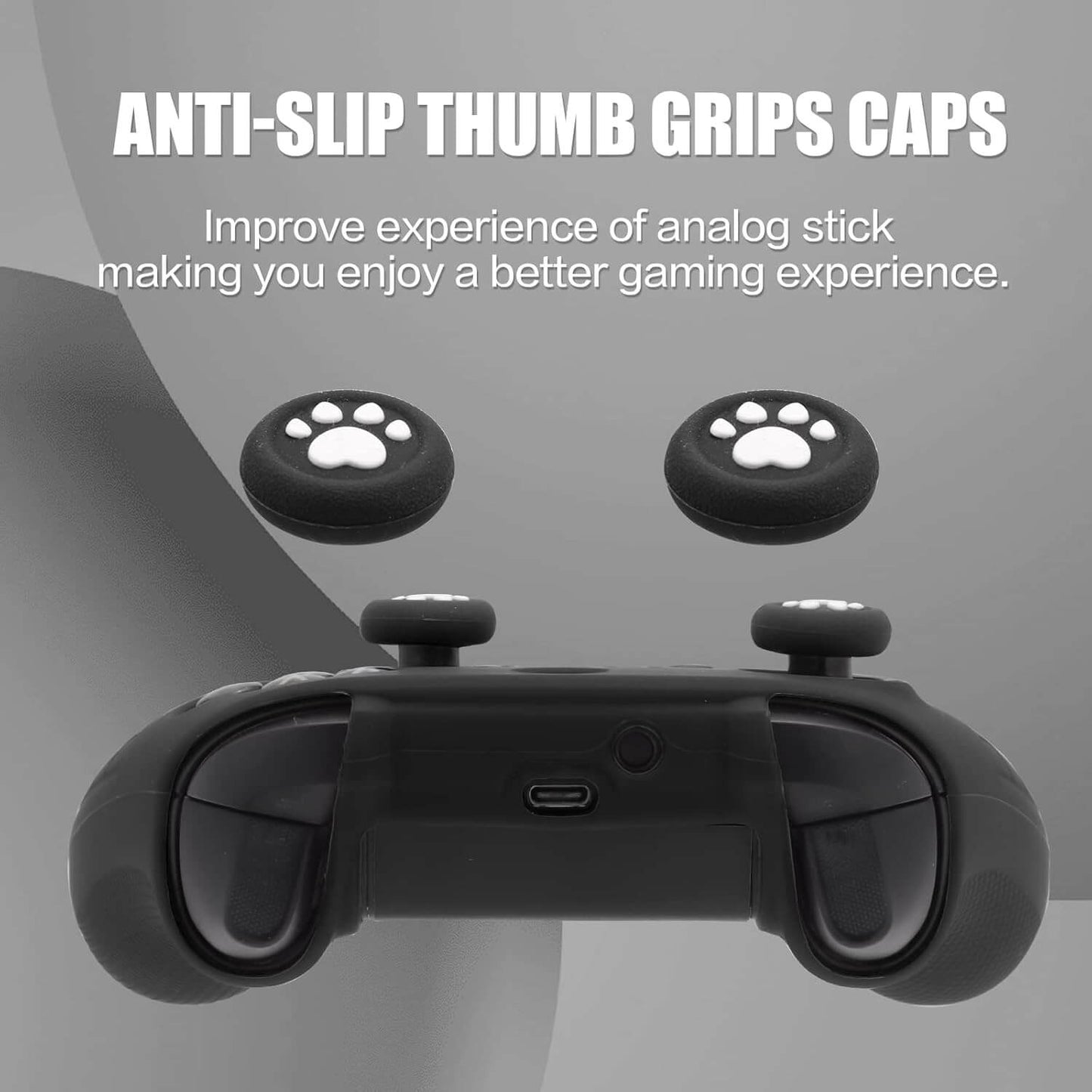 Xbox Series X Skin – Anti-Slip Silicone Controller Cover (All Black)