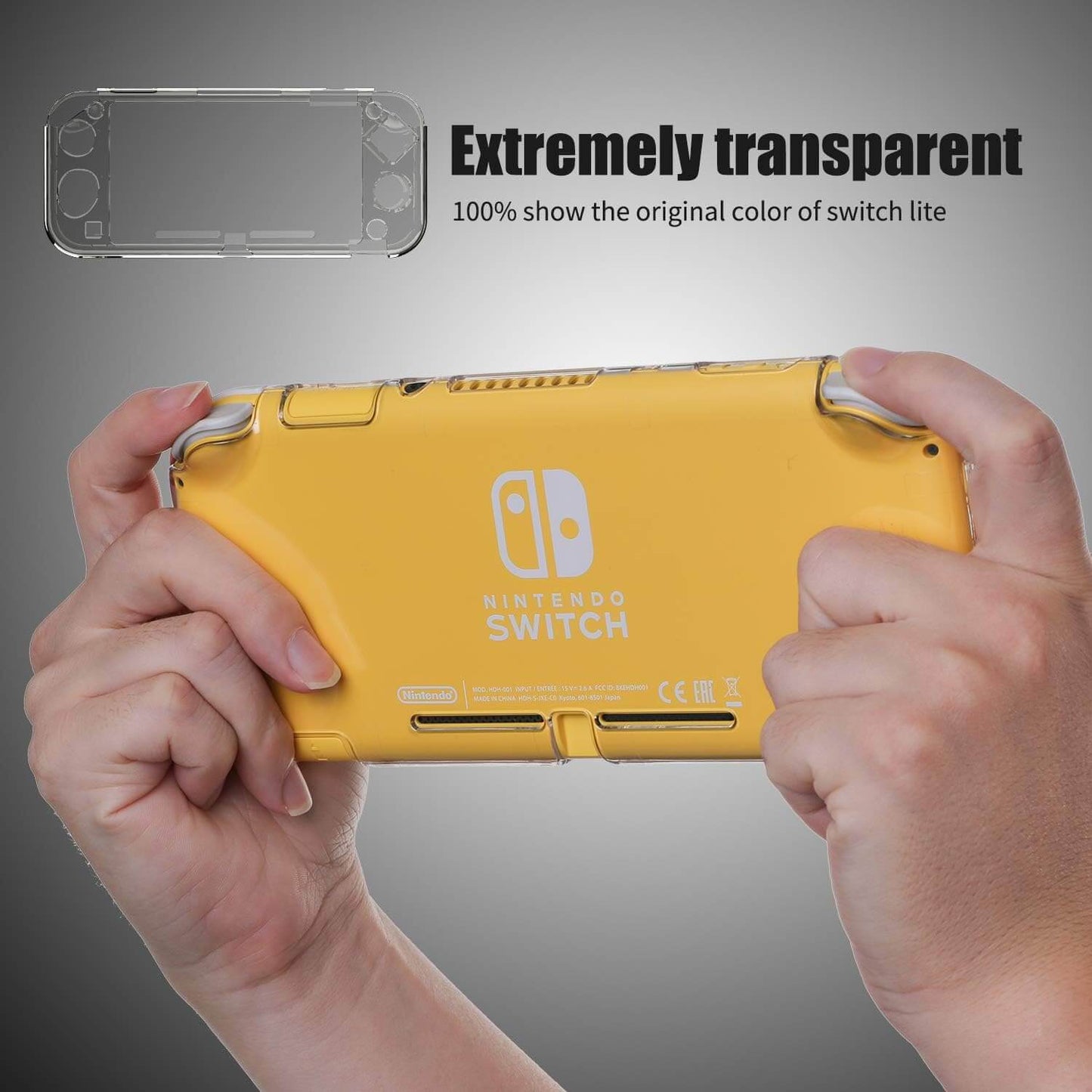 Protective Case for Switch Lite, Hard Clear Case for Switch Lite with Screen Protector