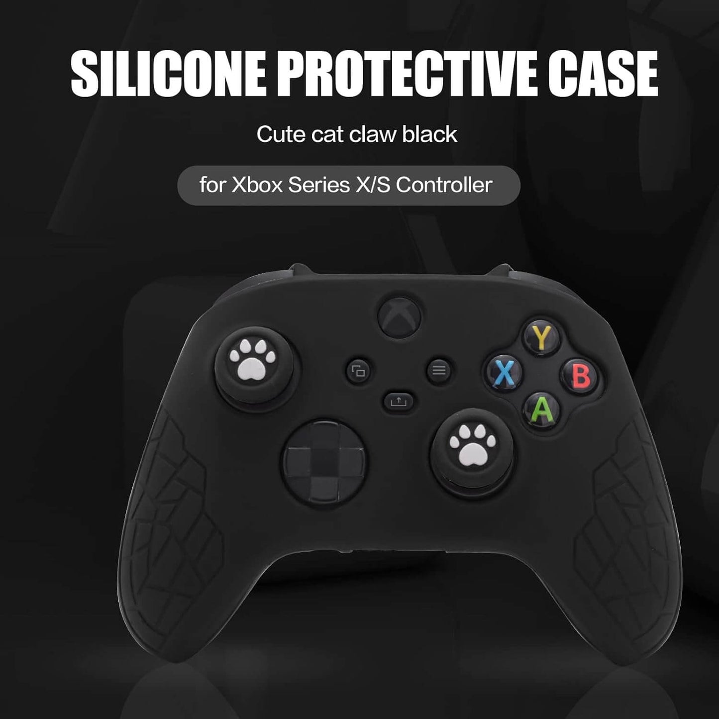 Xbox Series X Skin – Anti-Slip Silicone Controller Cover (All Black)