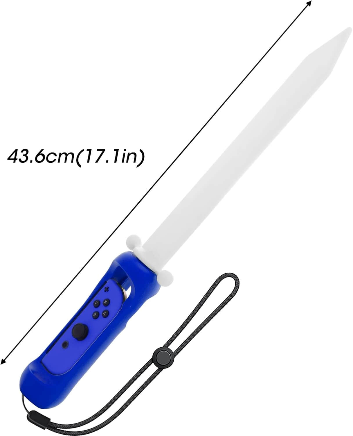 LED Game Sword for Nintendo Switch Joy-Con, Hand Grip for Skyward Sword Switch Game with Hand Strap - Dark Blue