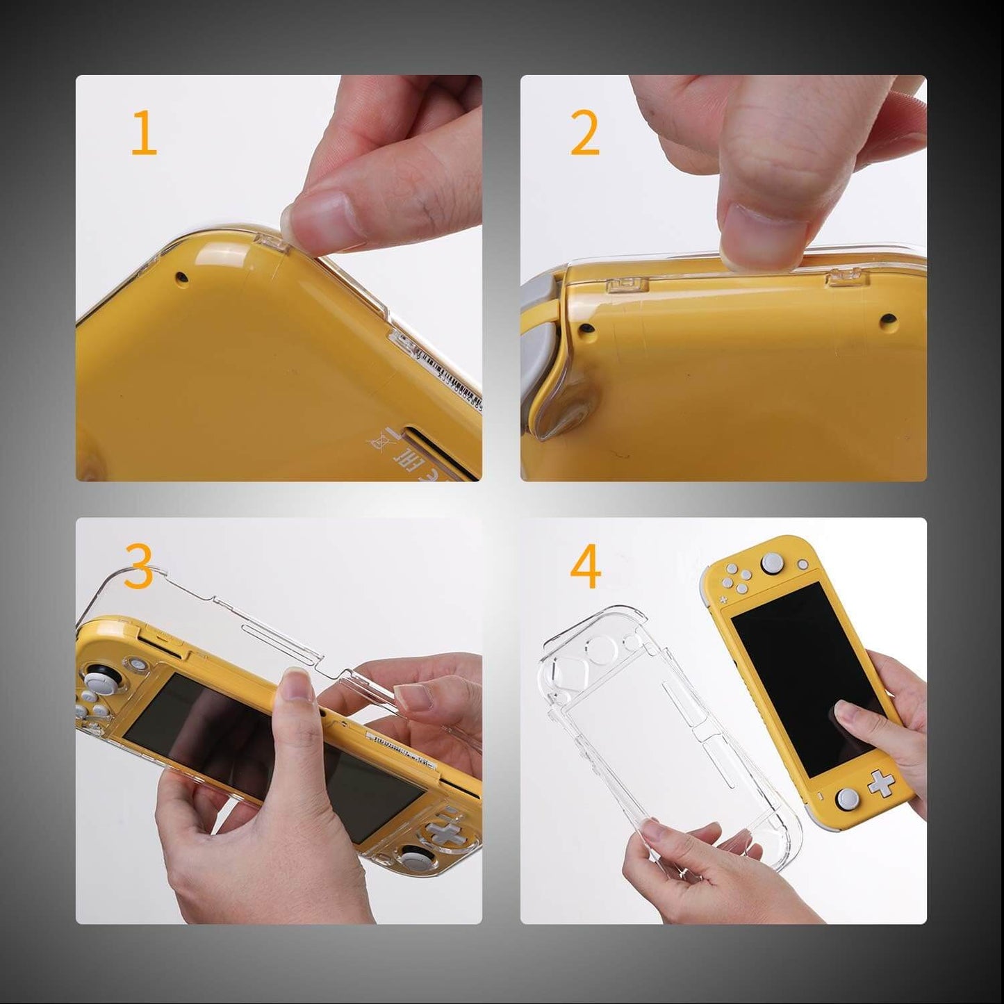 Protective Case for Switch Lite, Hard Clear Case for Switch Lite with Screen Protector