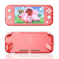Clear Coral Case for Nintendo Switch lite, Coral Grip Case for Nintendo Switch lite