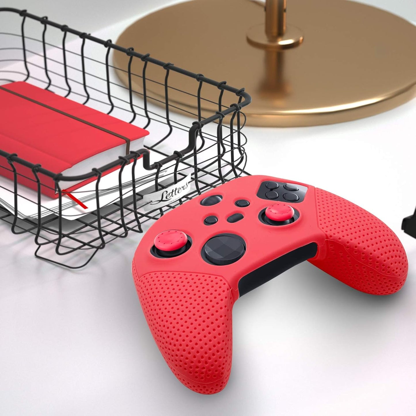 ECHZOVE X-Box Series X/S Controller Silicone Cover Case, X-Box Series X Controller Skin Silicone - Red