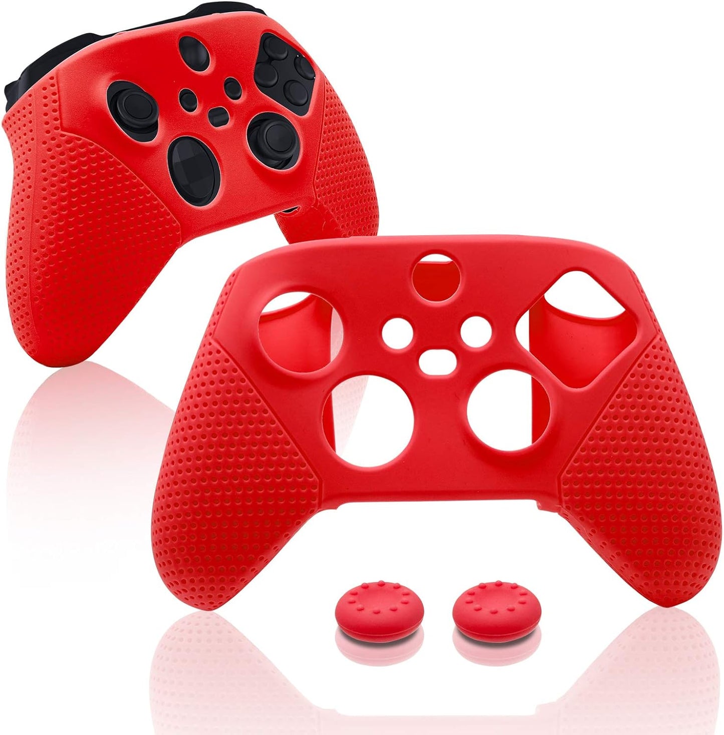 ECHZOVE X-Box Series X/S Controller Silicone Cover Case, X-Box Series X Controller Skin Silicone - Red