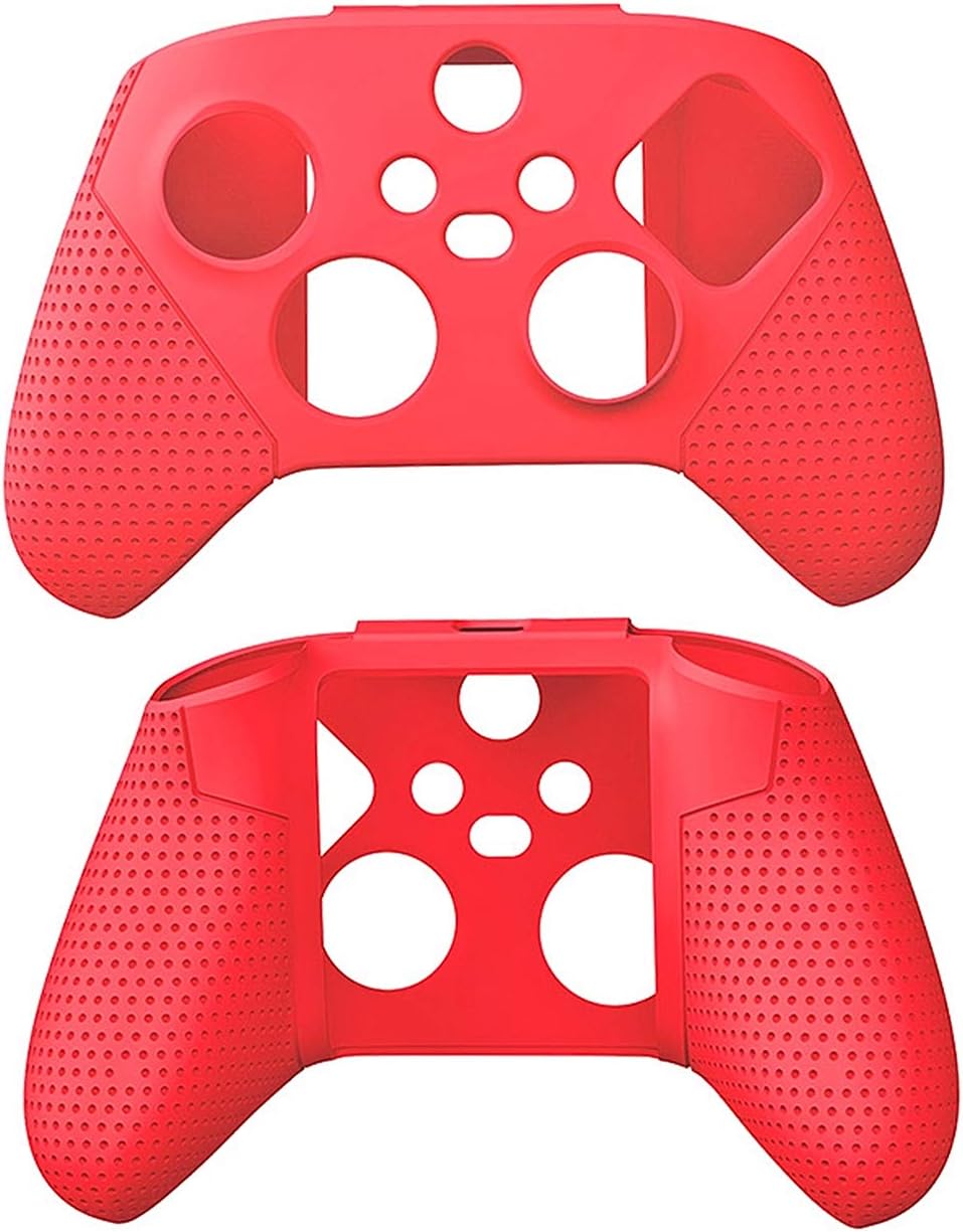 ECHZOVE X-Box Series X/S Controller Silicone Cover Case, X-Box Series X Controller Skin Silicone - Red