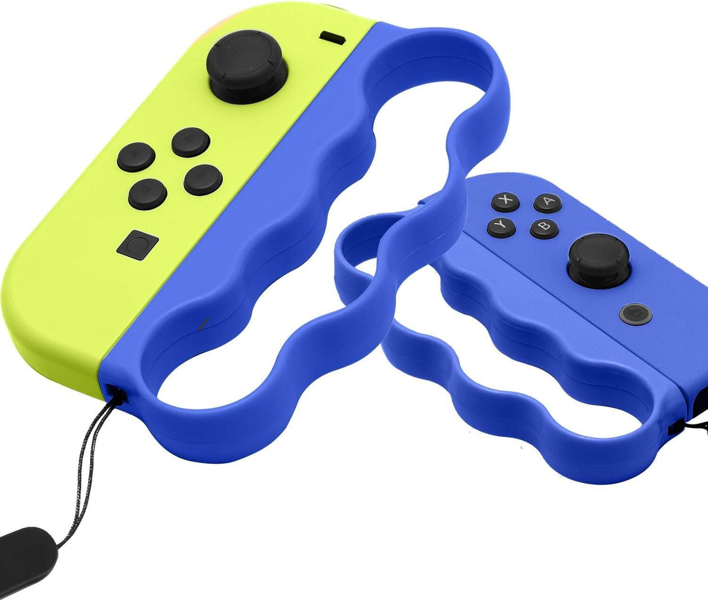 ECHZOVE Fitness Boxing Grips for Nintendo Switch - Lightweight Ergonomic Joy-Con Handles with Secure Lock for Switch Sports & Fitness Boxing Games - Compatible with Fitness Boxing 3-2 Packs (Blue)