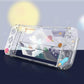 Switch OLED Case Dockable Protective Cover - Clear Glitter Shell with Tempered Glass & Thumb Grips, Cute Rocket Design for Girls - All-Around Protection for Nintendo Switch OLED Console Accessories