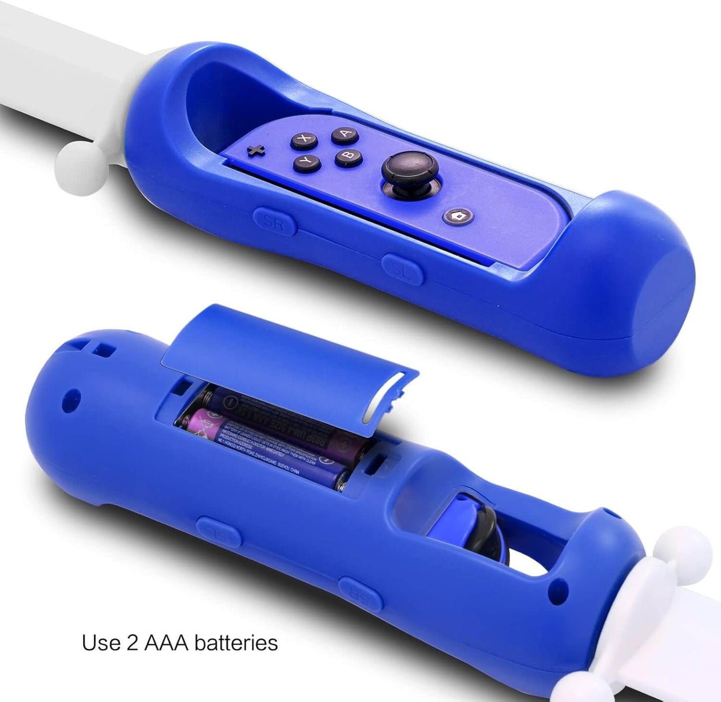 LED Game Sword for Nintendo Switch Joy-Con, Hand Grip for Skyward Sword Switch Game with Hand Strap - Dark Blue