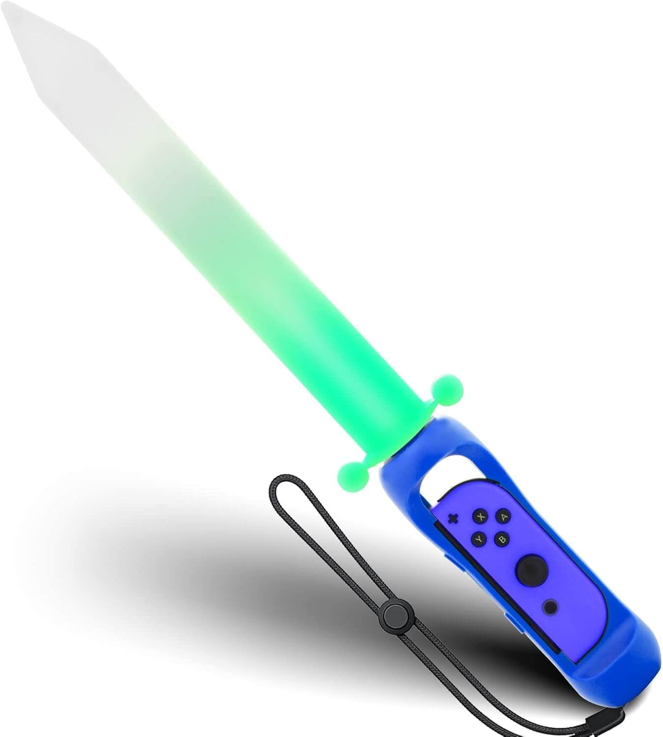LED Game Sword for Nintendo Switch Joy-Con, Hand Grip for Skyward Sword Switch Game with Hand Strap - Dark Blue