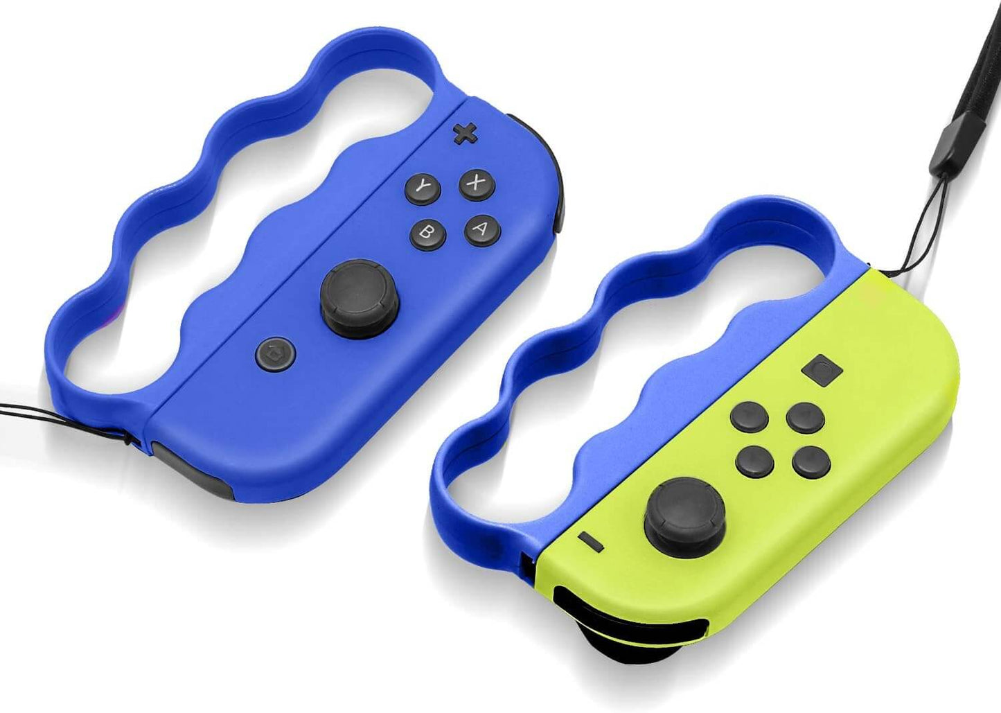 ECHZOVE Fitness Boxing Grips for Nintendo Switch - Lightweight Ergonomic Joy-Con Handles with Secure Lock for Switch Sports & Fitness Boxing Games - Compatible with Fitness Boxing 3-2 Packs (Blue)