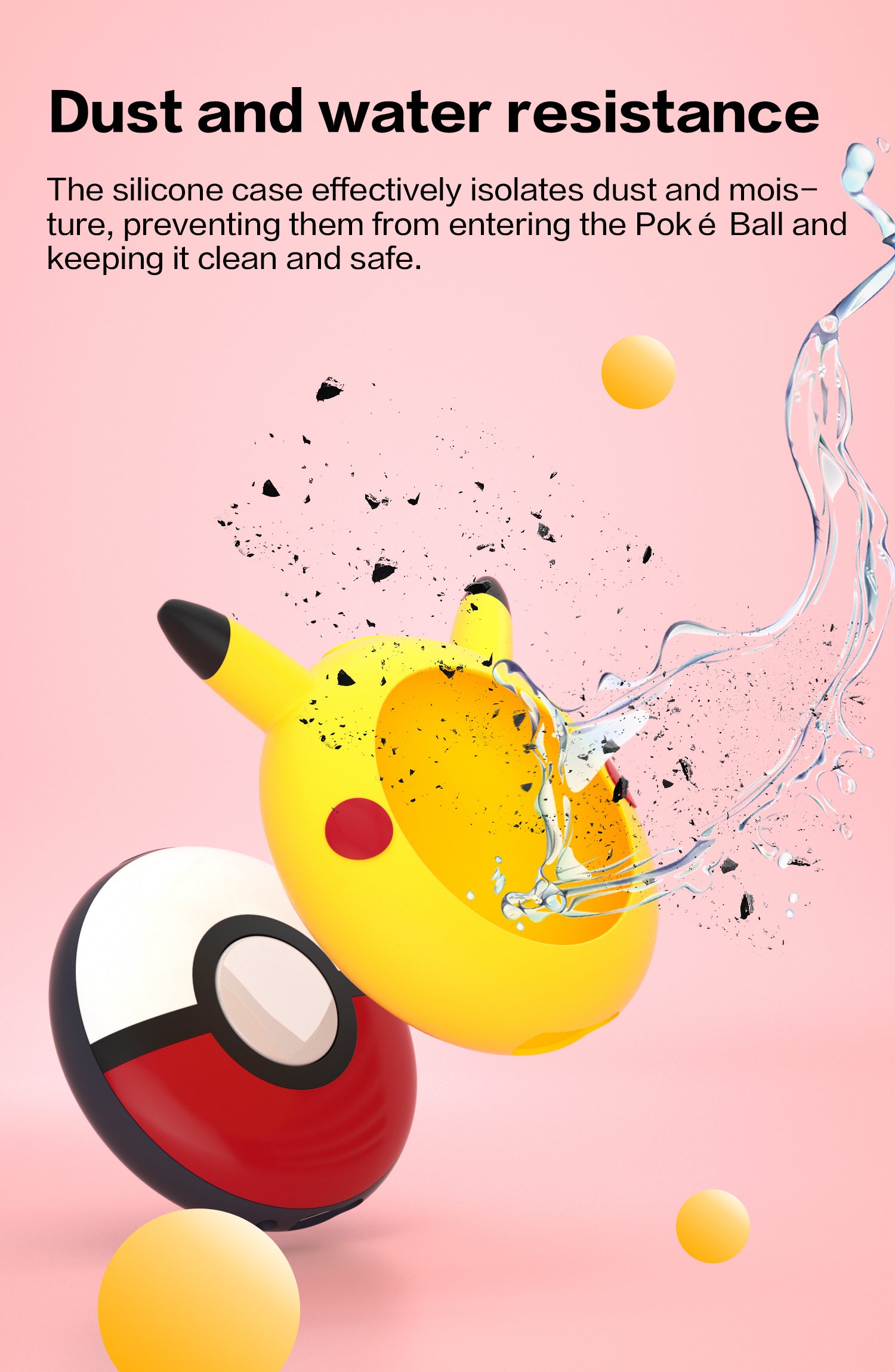 Colorful Pokemon Poke Ball Pikachu Silica Gel 60cm Retractable
