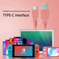 ECHZOVE Charger Compatible with Nintendo Switch, Charging Cable Compatible with Nintendo Switch, Charger Cable Compatible with Nintendo Switch Pro Controllers - Coral (4.92ft)