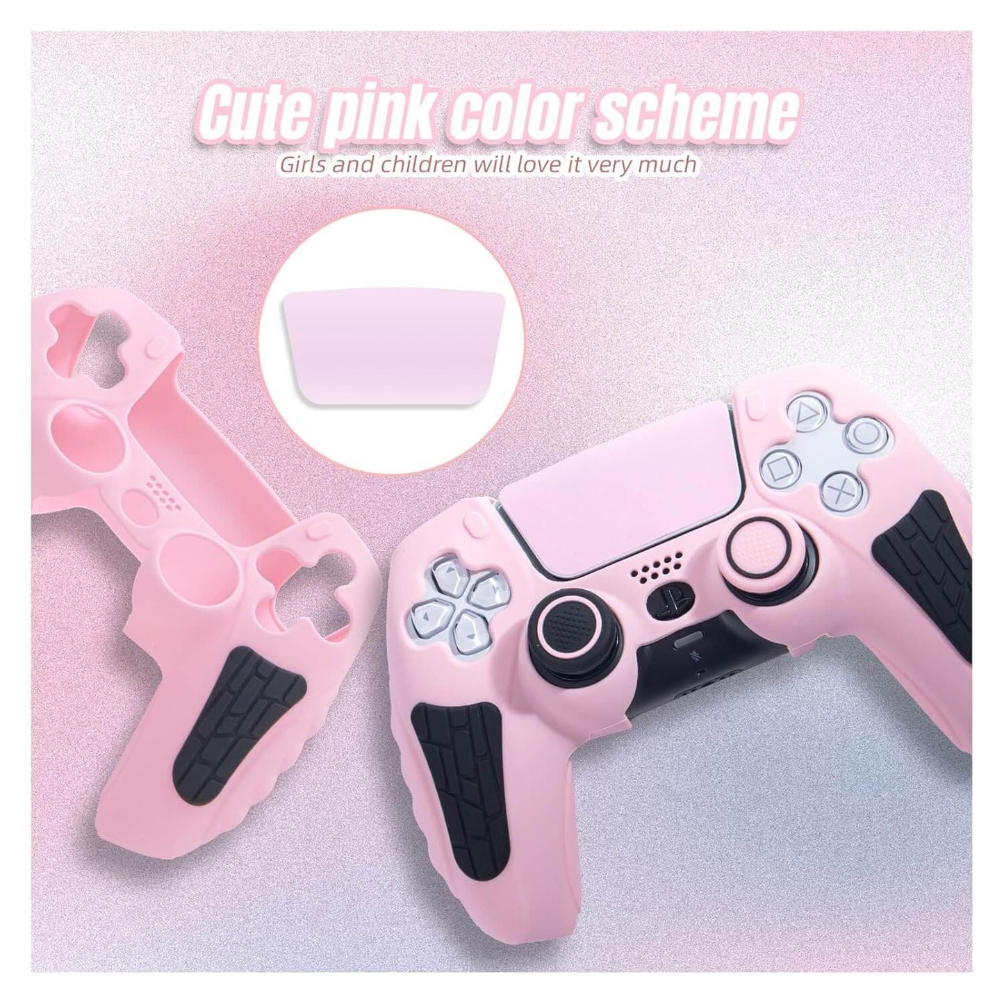 pink ps5 controller case