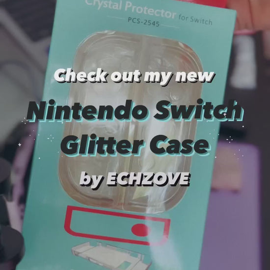 nintendo switch clear glitter case