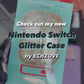 nintendo switch clear glitter case