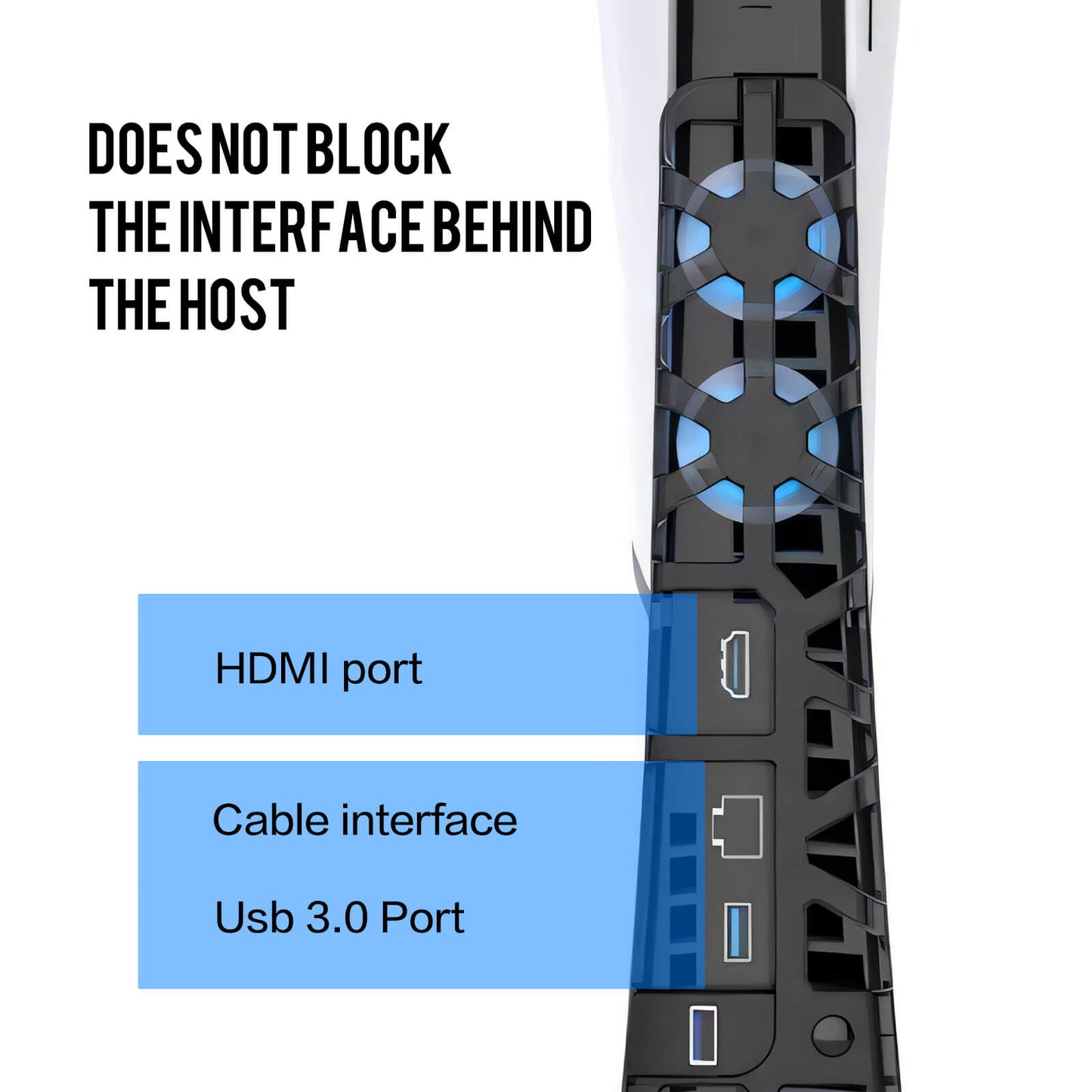 ECHZOVE NEW PS5 Slim Cooling Fan,New Playstation 5 Slim Cooling Station Compatible with Latest Version PS5 Slim Digital Edition/ PS5 Ultra HD with 3 Cooling Fans and USB 3.0