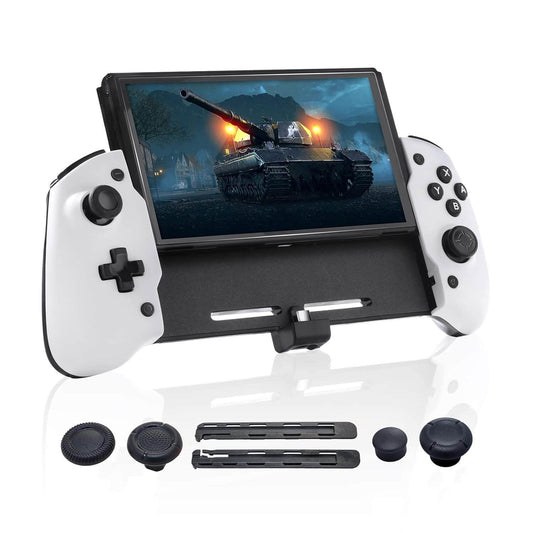 ECHZOVE Switch OLED Controller Grip, Controller Grip Compatible with Switch or Switch OLED with Gravity Induction of Six-Axis Gyroscope, Double Motor Vibration