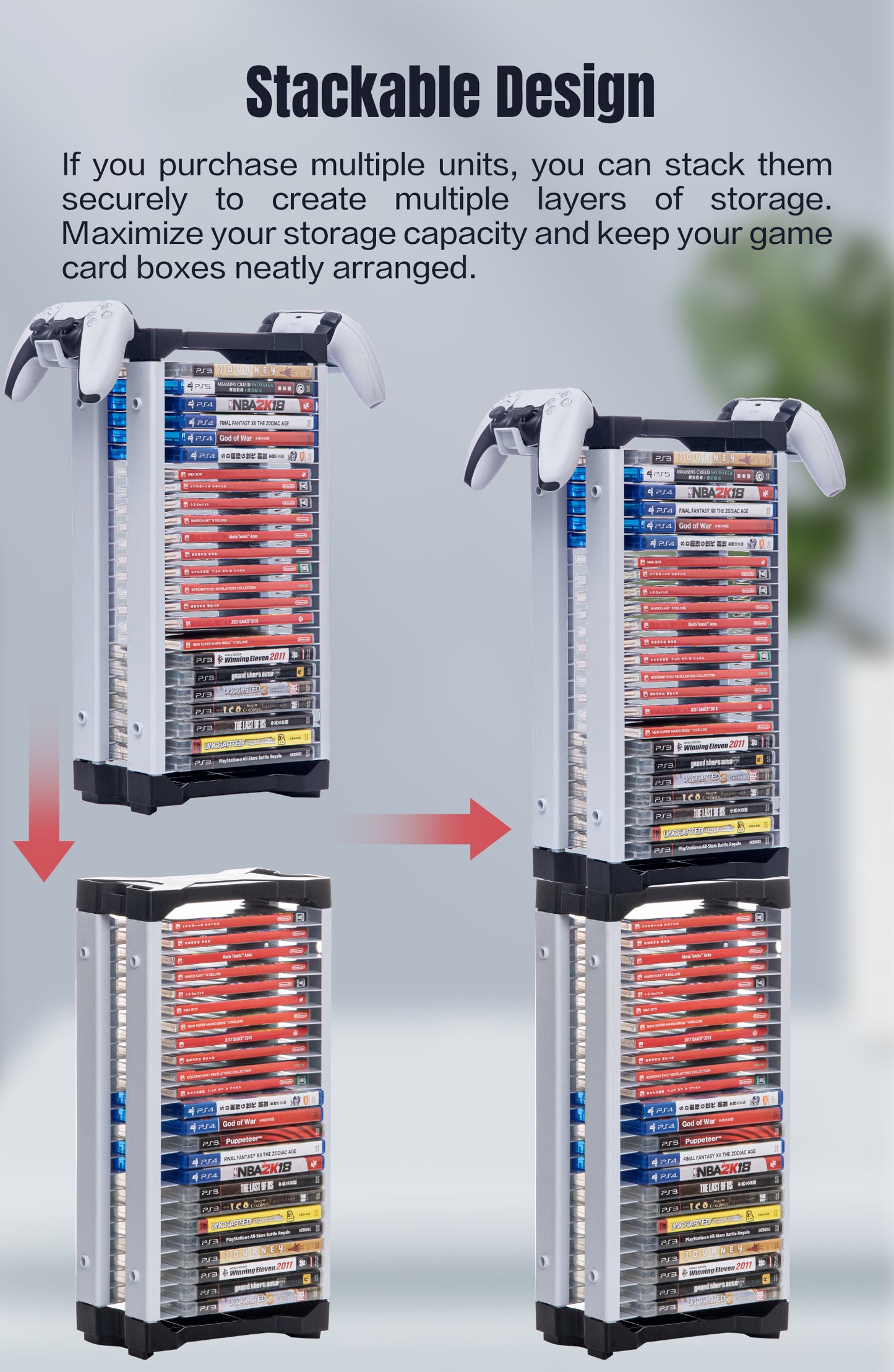 Video Game Storage Tower - 1 Pack