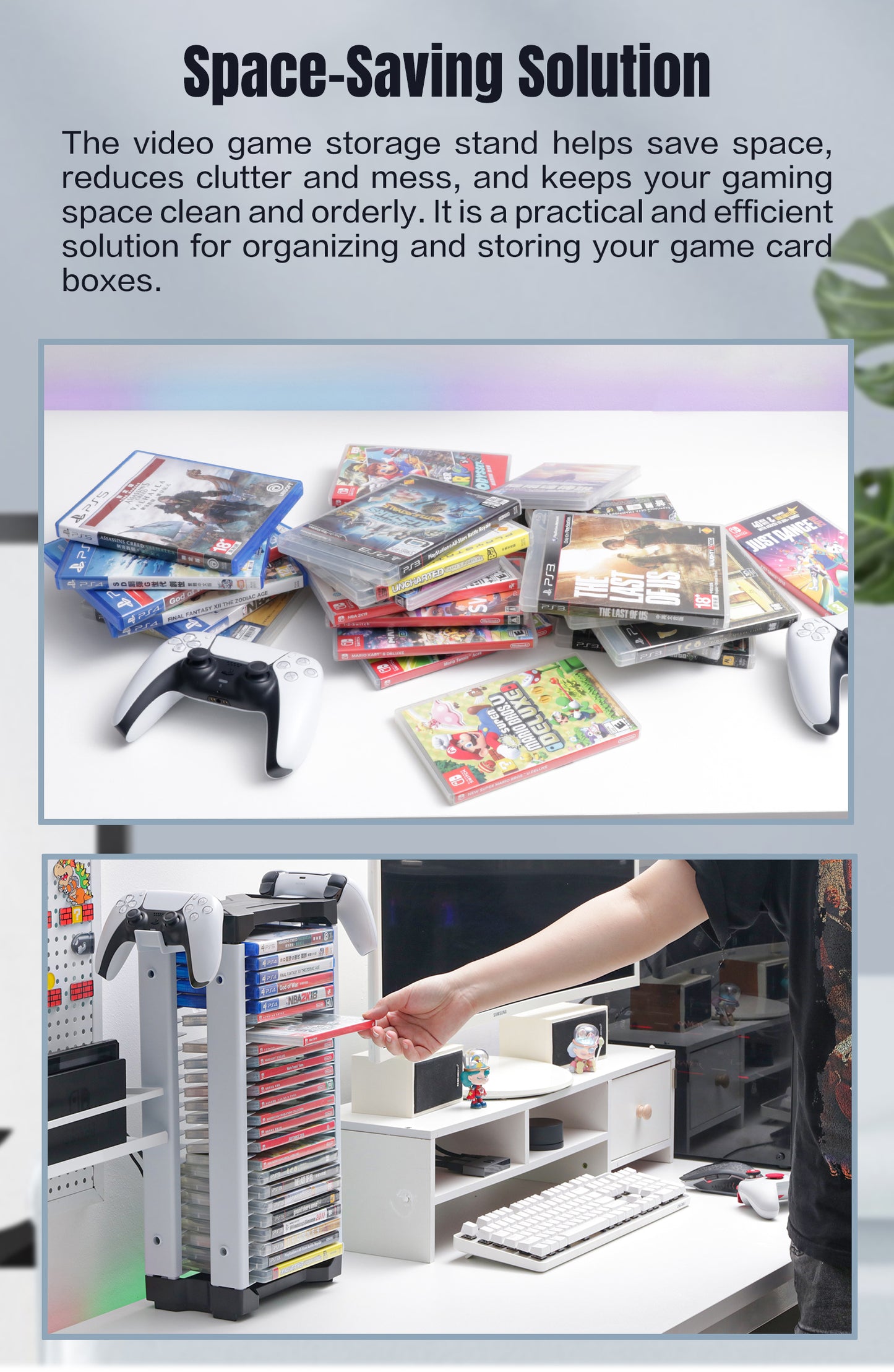 video game card box storage holder